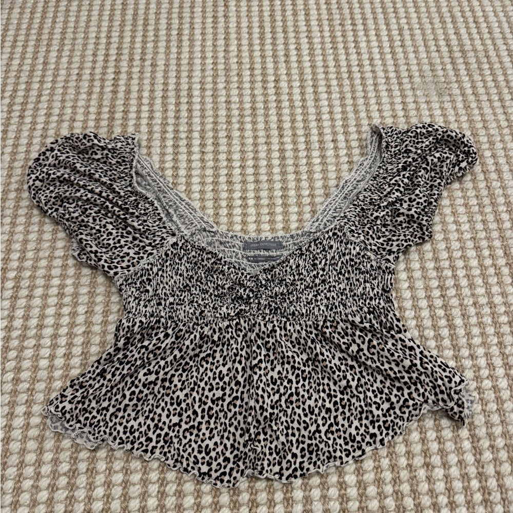 Urban Outfitters Leopard Blouse